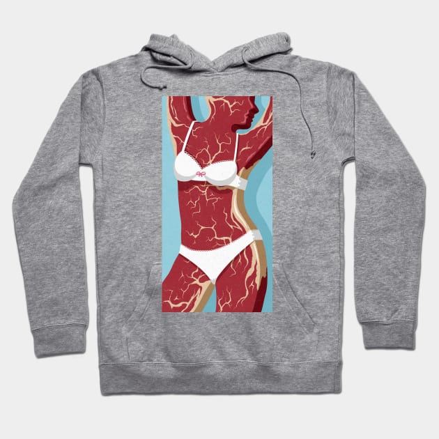 Meat Woman Hoodie by John Holcroft